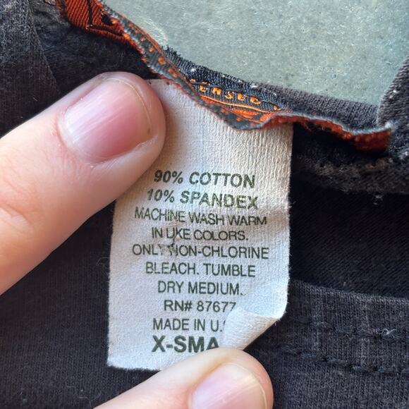 Hooters Uniform Set Tank Top & Shorts PENSACOLA, FL Women's Size XS Black - Picture 4 of 15